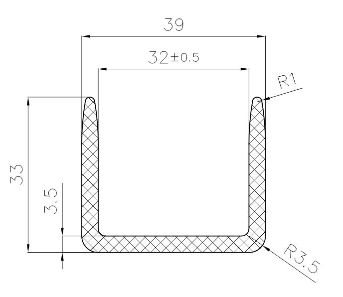 0450370KG - profile din cauciuc - Profile tip 'U'