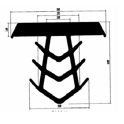 FA 2544 - gumiprofilok - Takaró és 'T' alakú profilok