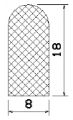 1B= 50 m MZS 25263 - rubber and silikon profiles - under 100 m - Semi-circle, D-profiles