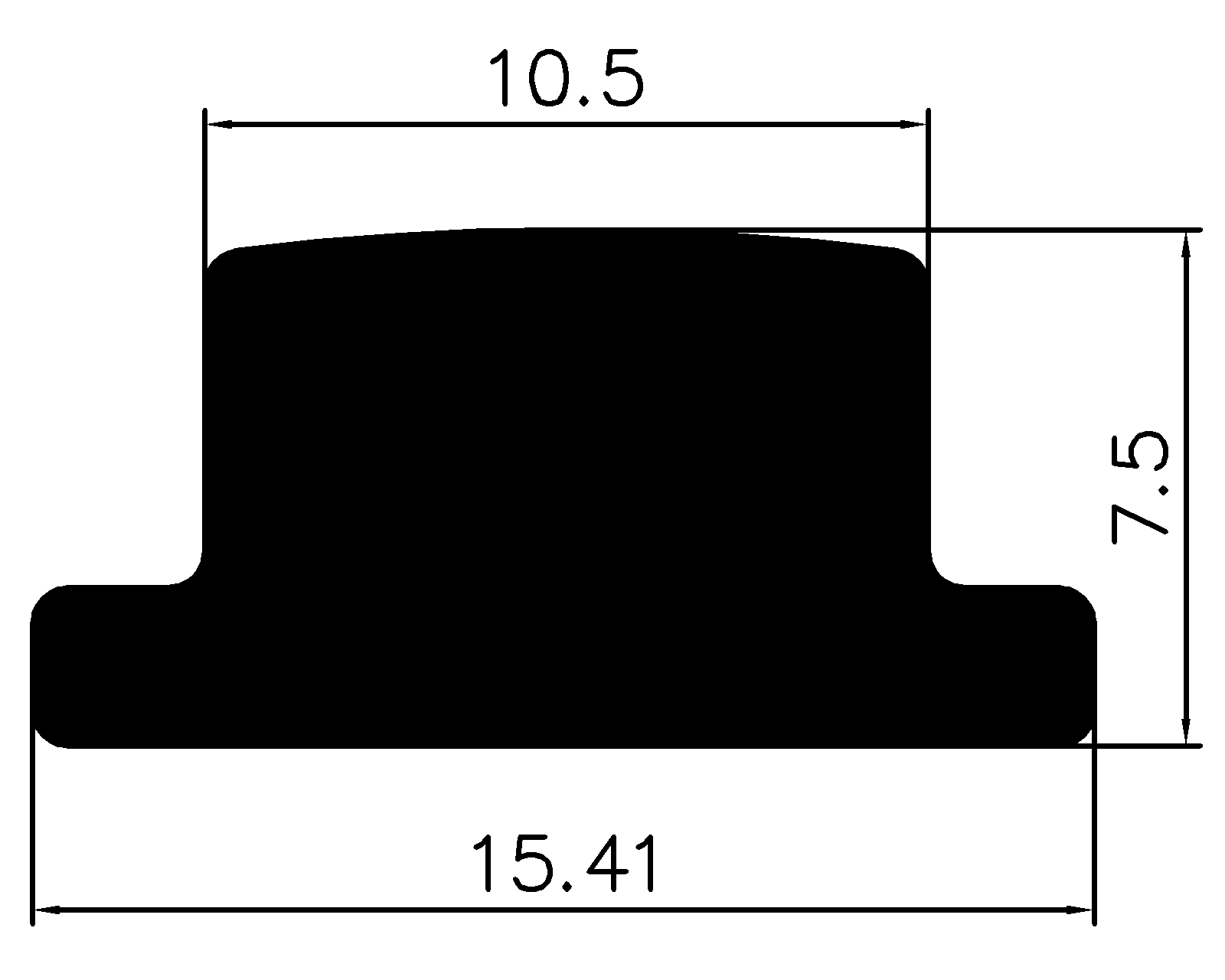 13540370KG - rubber profiles - Square profiles