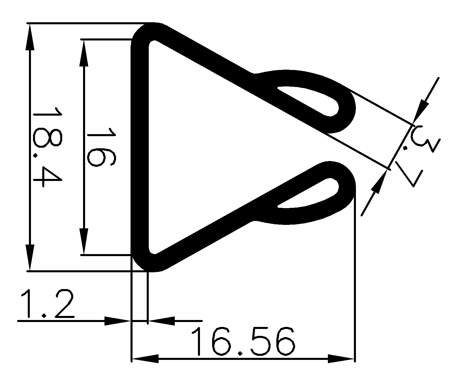 15570370KG - rubber profiles - U shape profiles