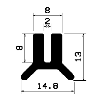 TU1- 1396 - silicone profiles - U shape profiles