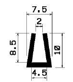 TU1- 0755 - silicone profiles - U shape profiles