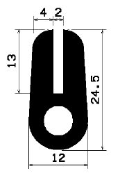 TU1- 1044 - silicone profiles - U shape profiles