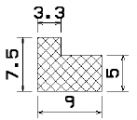 MZS 25331 - Schaumgummiprofile bzw. Moosgummiprofile - Winkelprofile / L-Profile