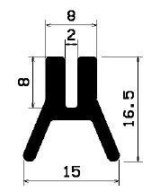 TU1- 1408 - silicone profiles - U shape profiles