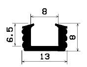 TU1- 1416 - rubber profiles - U shape profiles