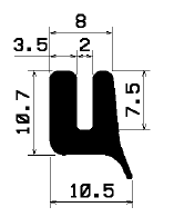 TU1- 1429 - rubber profiles - U shape profiles