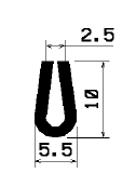 TU1- 1462 - rubber profiles - U shape profiles