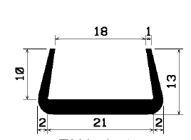 TU1- 1497 - rubber profiles - U shape profiles