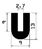 TU1- 1523 - rubber profiles - U shape profiles