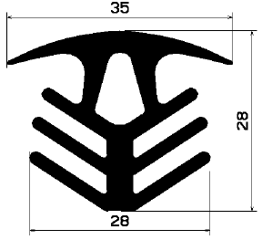 FA 1559 - gumiprofilok - Takaró és 'T' alakú profilok