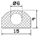 MZS 25554 - EPDM szivacs gumiprofilok - Félkör alakú, D-profilok