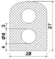 MZS 25559 - EPDM sponge profiles - Semi-circle, D-profiles