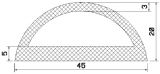 MZS 25700 - EPDM rubber profiles - Semi-circle, D-profiles