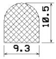 1B= 50 m MZS 25741 - EPDM sponge profiles - Semi-circle, D-profiles