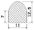 MZS 25745 - EPDM sponge profiles - Semi-circle, D-profiles
