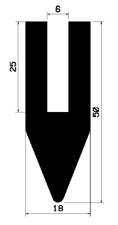 TU1- 1916 - rubber profiles - U shape profiles