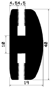 H 2245 - EPDM-Kautschukprofile - H-Profile