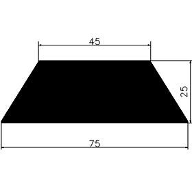 GIR - G575 75×25 mm - rubber profiles - Square profiles