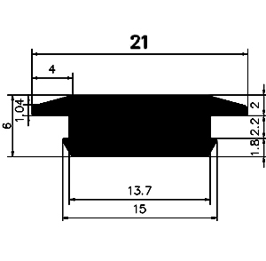 FA G627 - EPDM Gummi-Profile - Abdeckung und T-Profile