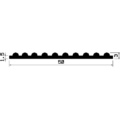 F - 1287 1B= 50 m - EPDM profiles - Layer and insulator profiles