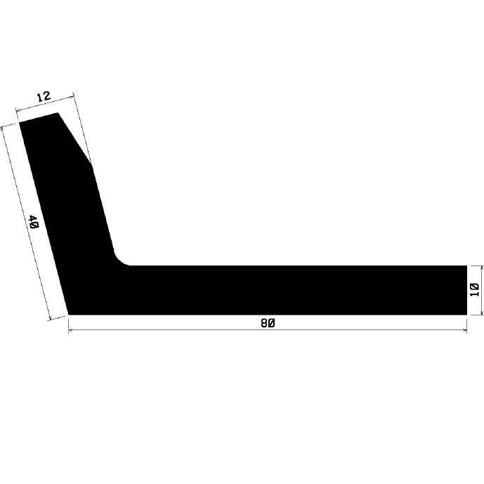 Wi 1798 - gumi profilok - Szögalakú profil / L-profil