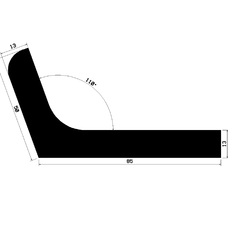 Wi 1855 - Gummi-„L”-Profil - Winkelprofile / L-Profile