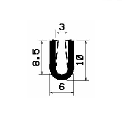 TU1- 2702 - rubber profiles - U shape profiles