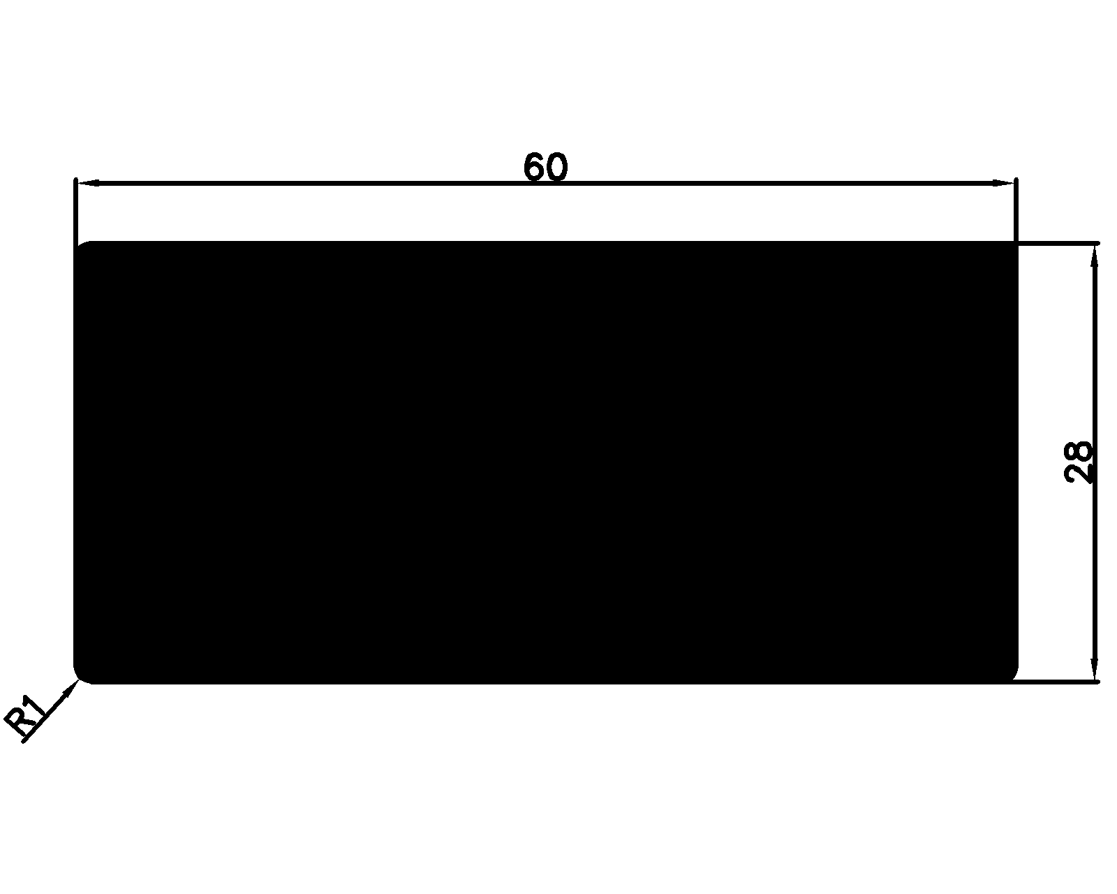 15620403KG - szivacs gumiprofilok - Négyszögalakú profilok