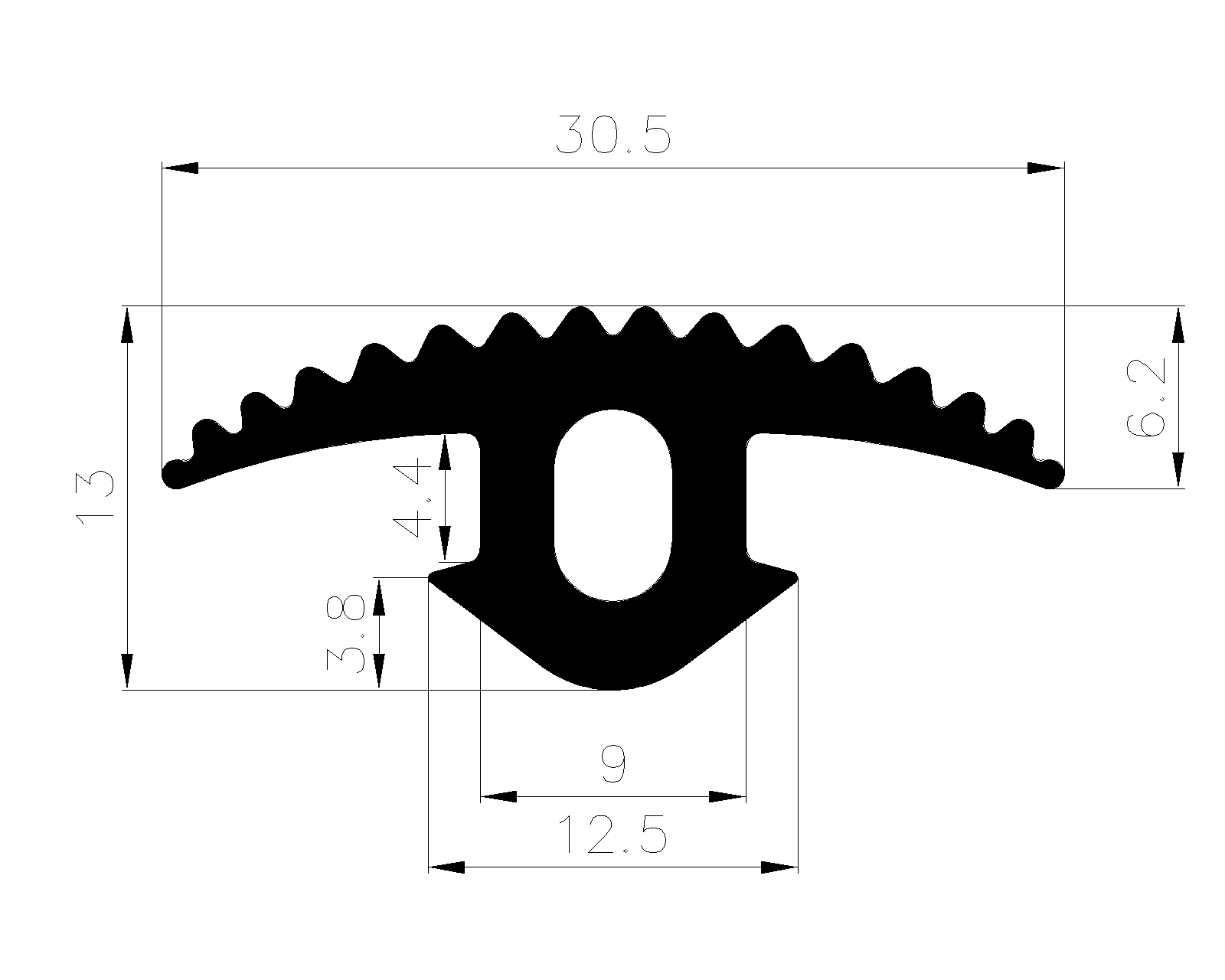 19710380KG - rubber profiles - Cover and T-profiles