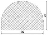 MZS 25451 - EPDM rubber profiles - Semi-circle, D-profiles