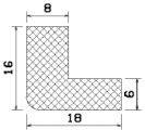 MZS 25244 - sponge rubber profiles - Angle shape profiles