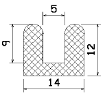 MZS 25257 - sponge profiles - U shape profiles