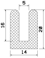 MZS 25262 - sponge profiles - U shape profiles