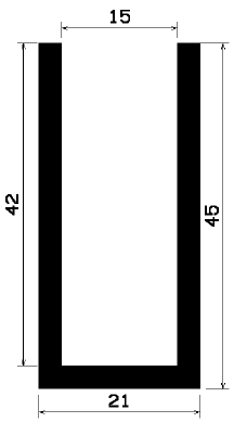 TU1- 0932 - rubber profiles - U shape profiles