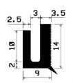 TU1- 1143 - gumiprofilok - U alakú profilok