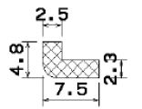MZS 25652 - sponge rubber profiles - Angle shape profiles
