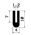 TU1- 1618 - rubber profiles - U shape profiles