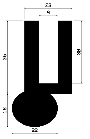 TU1- 1881 - rubber profiles - U shape profiles