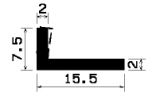 Wi 1895 1B=50 m - rubber profiles - under 100 m - Angle shape profiles