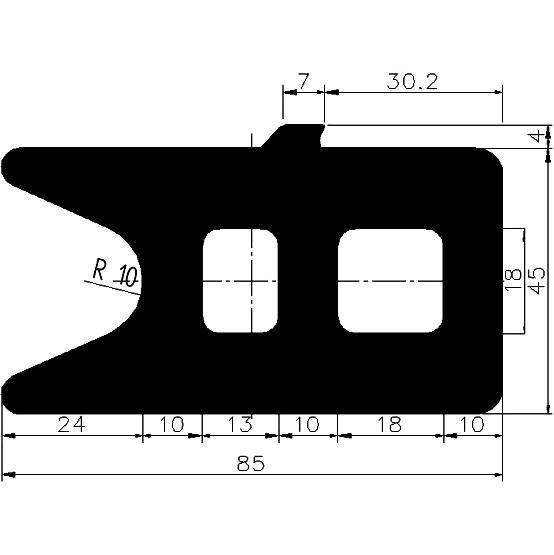 AU - G203 - EPDM profiles - Spacer and bumper profiles