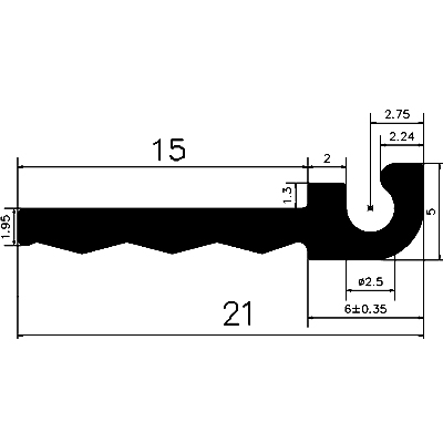 SO - G555 21×5 mm - Other gasket profiles