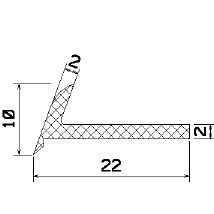 MZS 25802 - sponge rubber profiles - Angle shape profiles