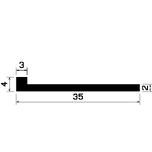 Wi 0823 - rubber profiles - Angle shape profiles