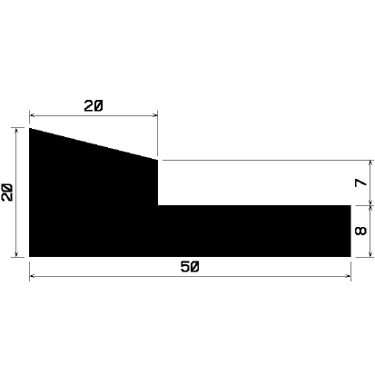 Wi 0908 - rubber profiles - Angle shape profiles